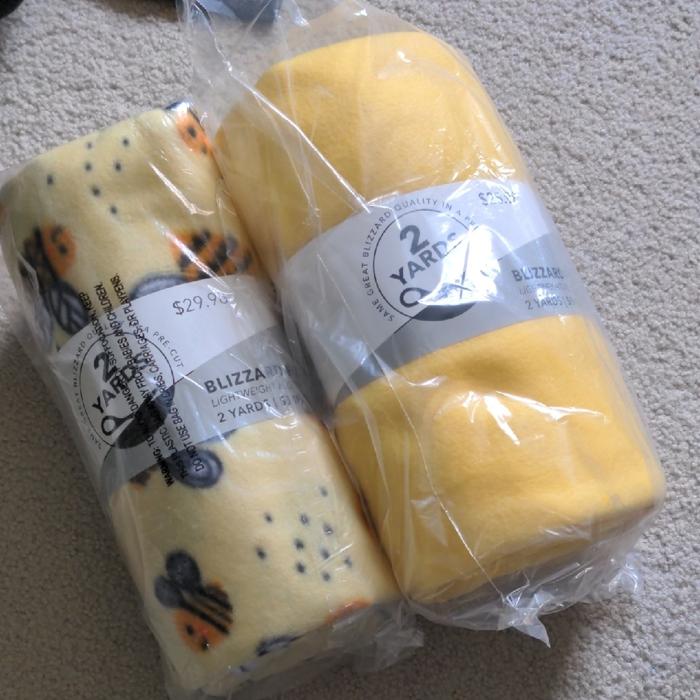 Yellow Fleece Fabric Bundle